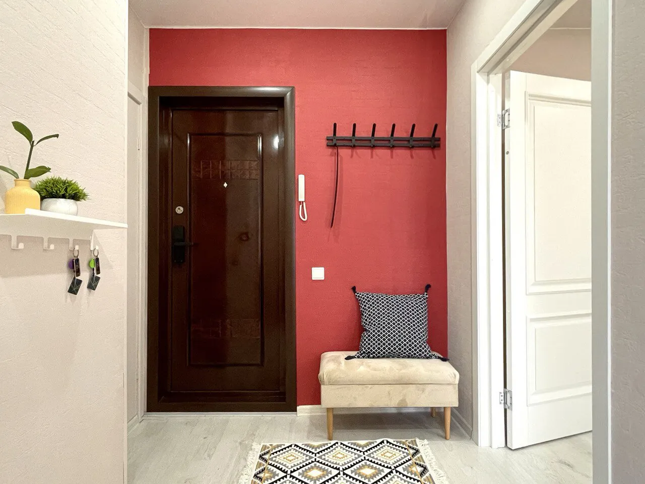 Photo : style moderne, appartement compact, appartement, rénovation, Nijni Novgorod, immeuble panel, 1 pièce, jusqu'à 40 mètres, Olga Bazarova – photo sur notre site