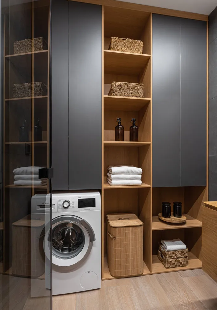 Foto: Baño en estilo moderno, Apartamento, Minimalismo, Proyecto de la semana, Moscú, 2 habitaciones, 60-90 metros, Ekaterina Zhukova – foto en nuestro sitio web