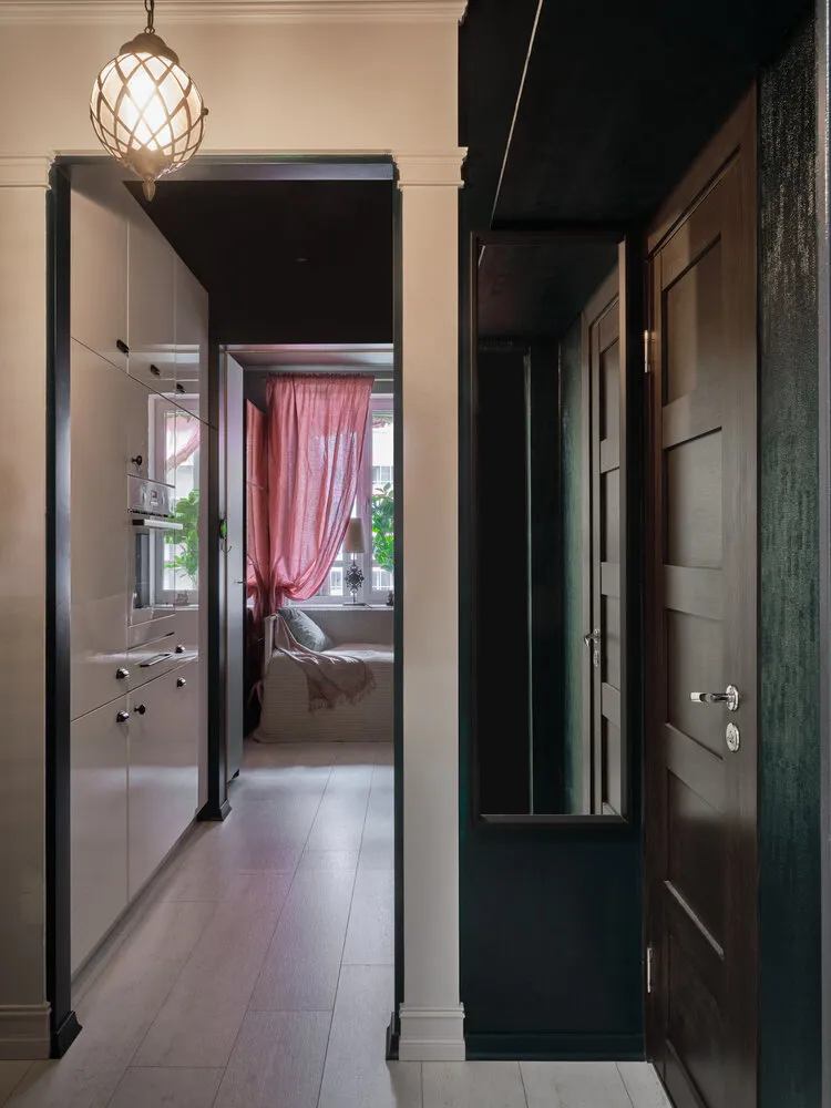 Foto: Vestíbulo en estilo Ecléctico, Oriental, Apartamento pequeño, Departamento, Estudio, Proyecto de la semana, San Petersburgo, hasta 40 metros, Anna Tarasova, AT-INTERIORS, Varvara Ponomareva – fotos en nuestro sitio web