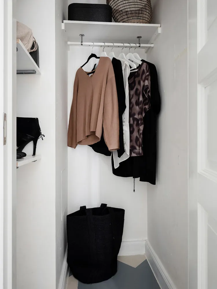 Фото: Гардеробна у стилі Скандинавський, Прованс і Кантрі, Декор інтер'єру, Білий, Зелений, Еко, 2 кімнати – фото на нашому сайті