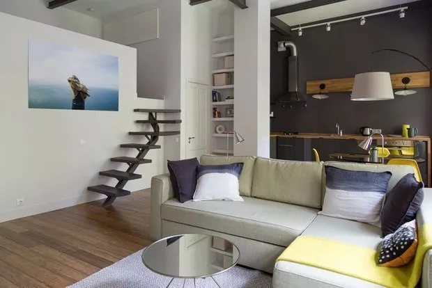 照片：loft风格客厅，技巧–我们网站的照片