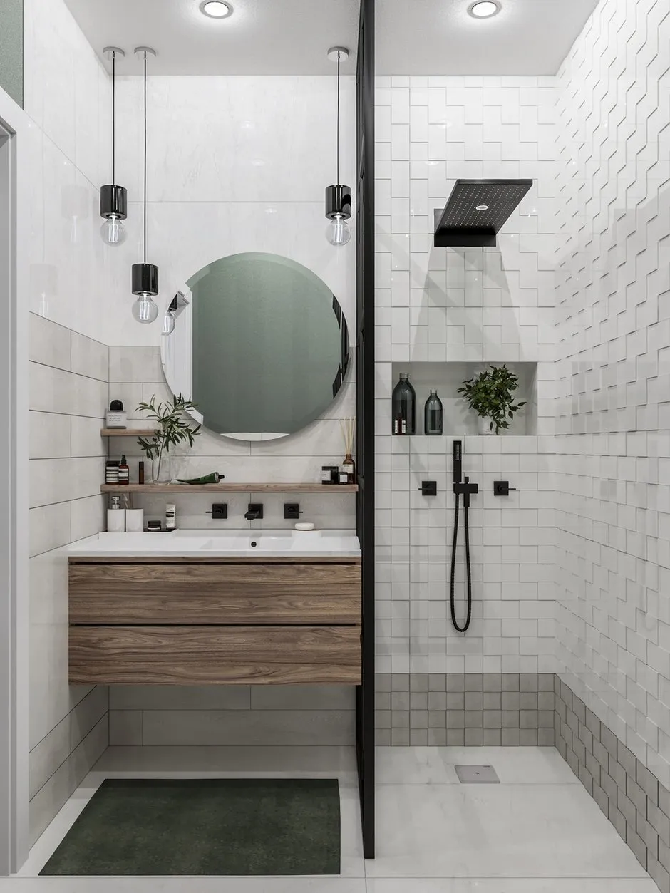 Photo: Modern Bathroom, Guide, Lavka Design, Tatyana Fabrichnaya, Photo Collection, Yana Groshева, Alena Ereменko, Tatyana Fursova, ADI INTERIORS GROUP, Natalia Golubovich, Klavdia Luchenko – Photo on Our Website