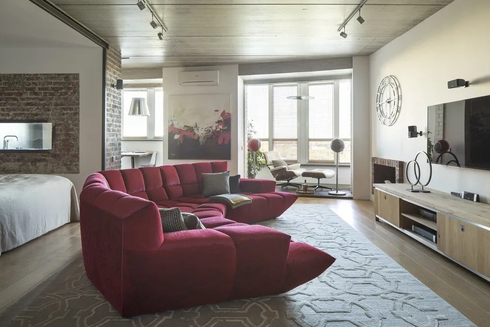 照片：loft风格客厅，技巧–我们网站的照片