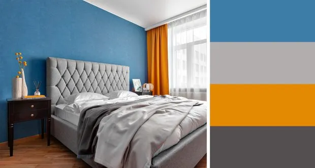 照片：现代风格卧室，室内装饰，配色方案 – 我们网站上的照片