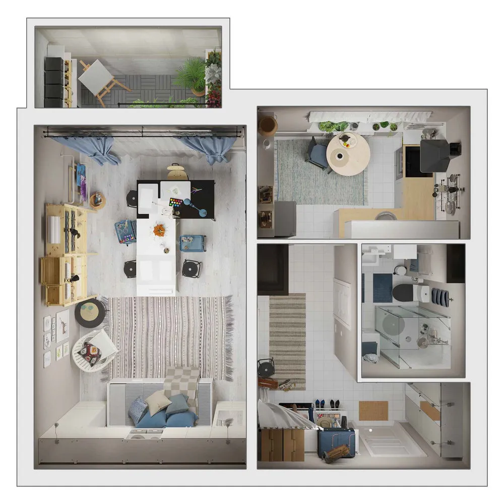 照片：P-44风格的厨房与餐厅，指南，宜家 – 我们网站上的照片