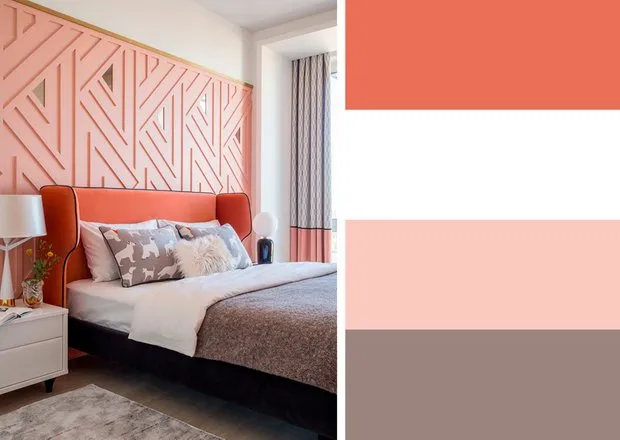 照片：现代风格卧室，室内装饰，配色方案 – 我们网站上的照片