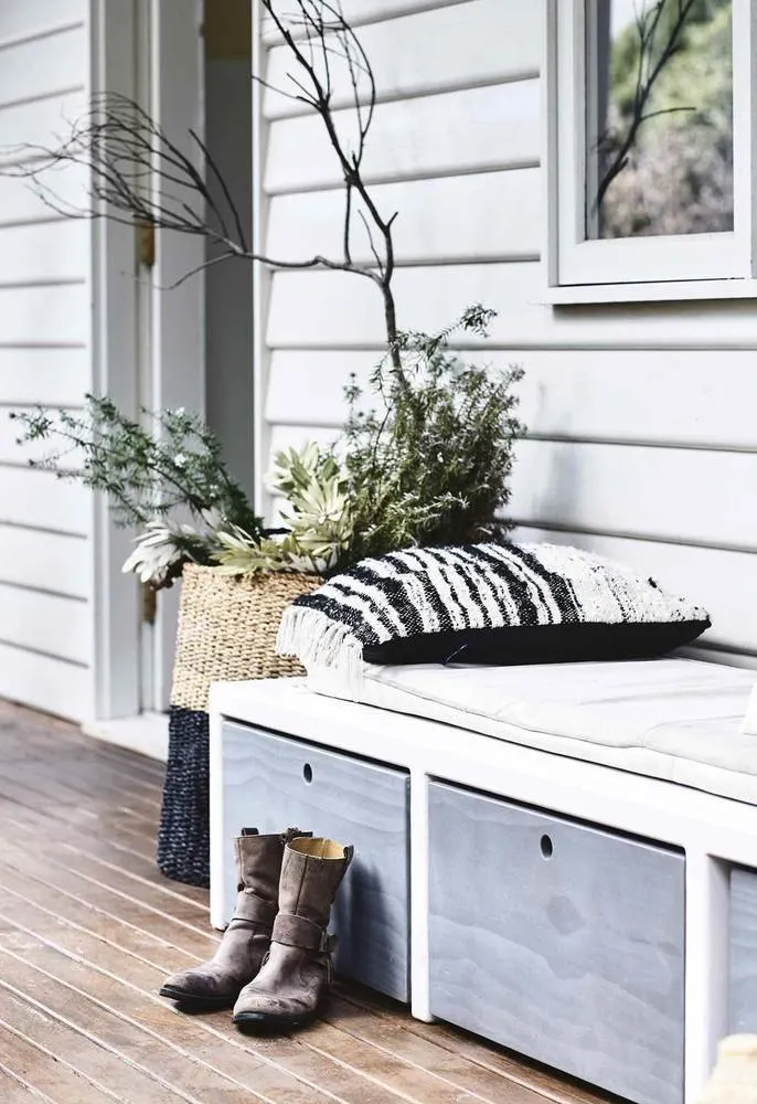 Photo: Terrace in style Scandinavian, Modern, House, White, Black, Grey, Home and Cottage – photo on our website