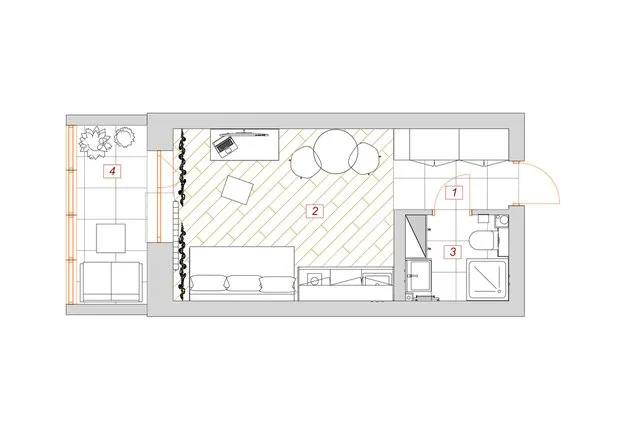 Фотографія: в стилі , Малогабаритна квартира – фото на нашому сайті