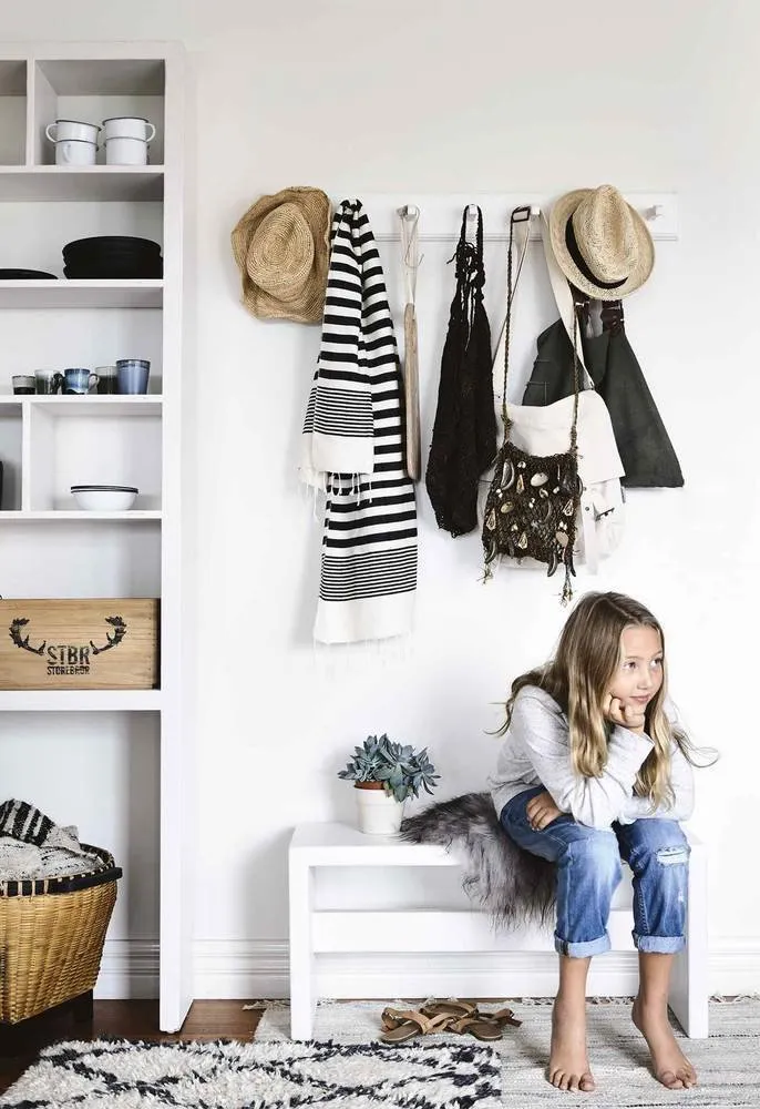 Photo: Living Room in style Modern, Scandinavian, House, White, Black, Grey, Home and Cottage – photo on our website