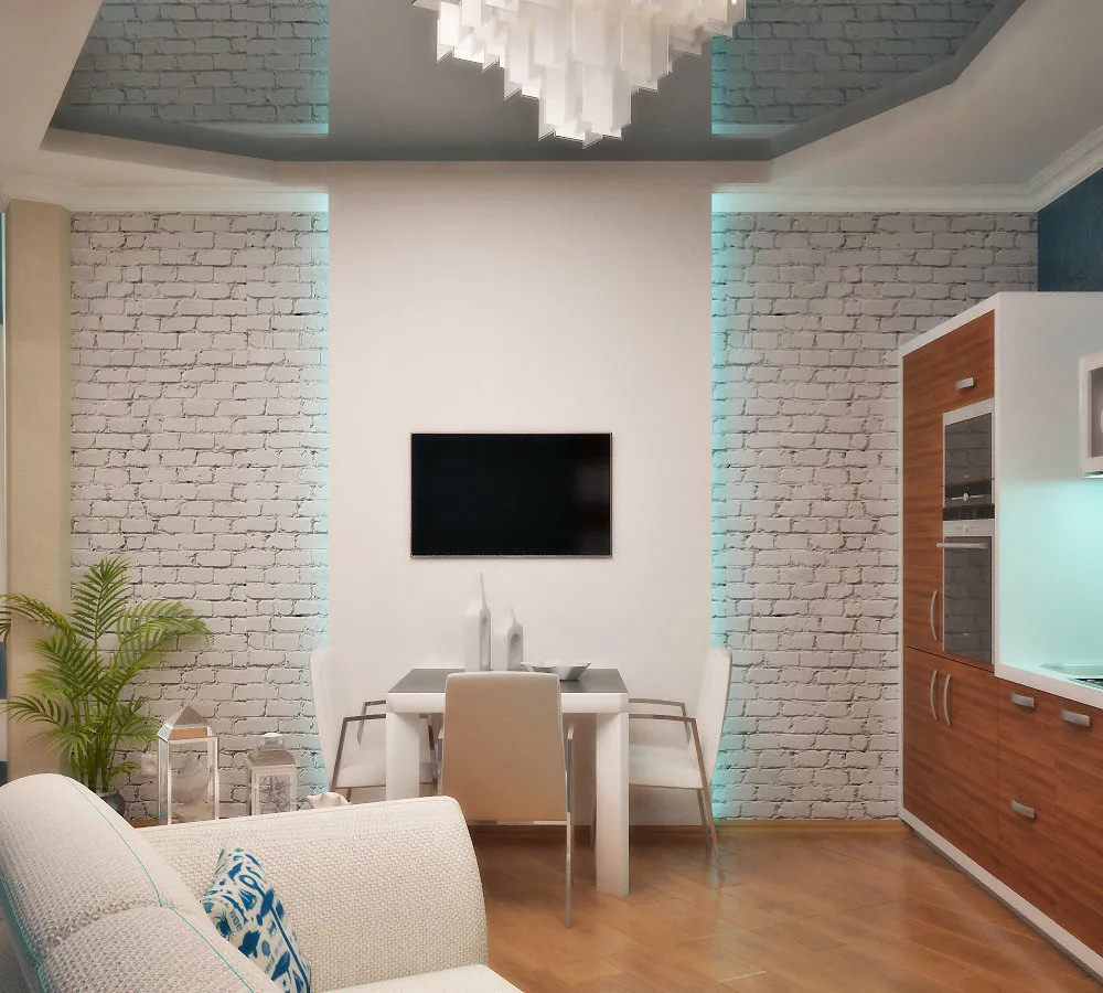 照片:现代风格厨房和餐厅,技巧——我们网站上的照片