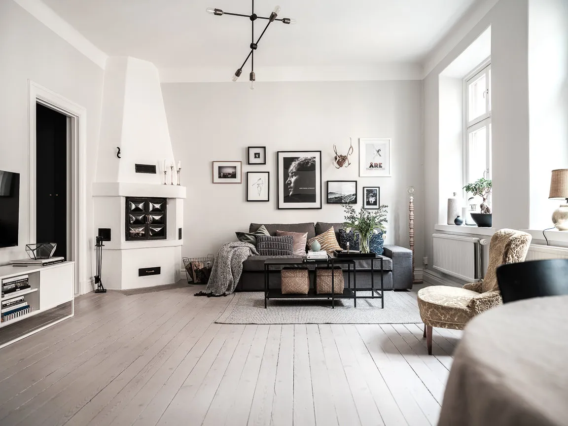 照片：斯堪的纳维亚风格，室内装饰，公寓——我们网站上的照片