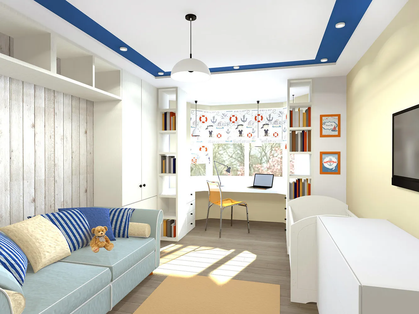 照片:现代风格儿童房,技巧——我们网站上的照片