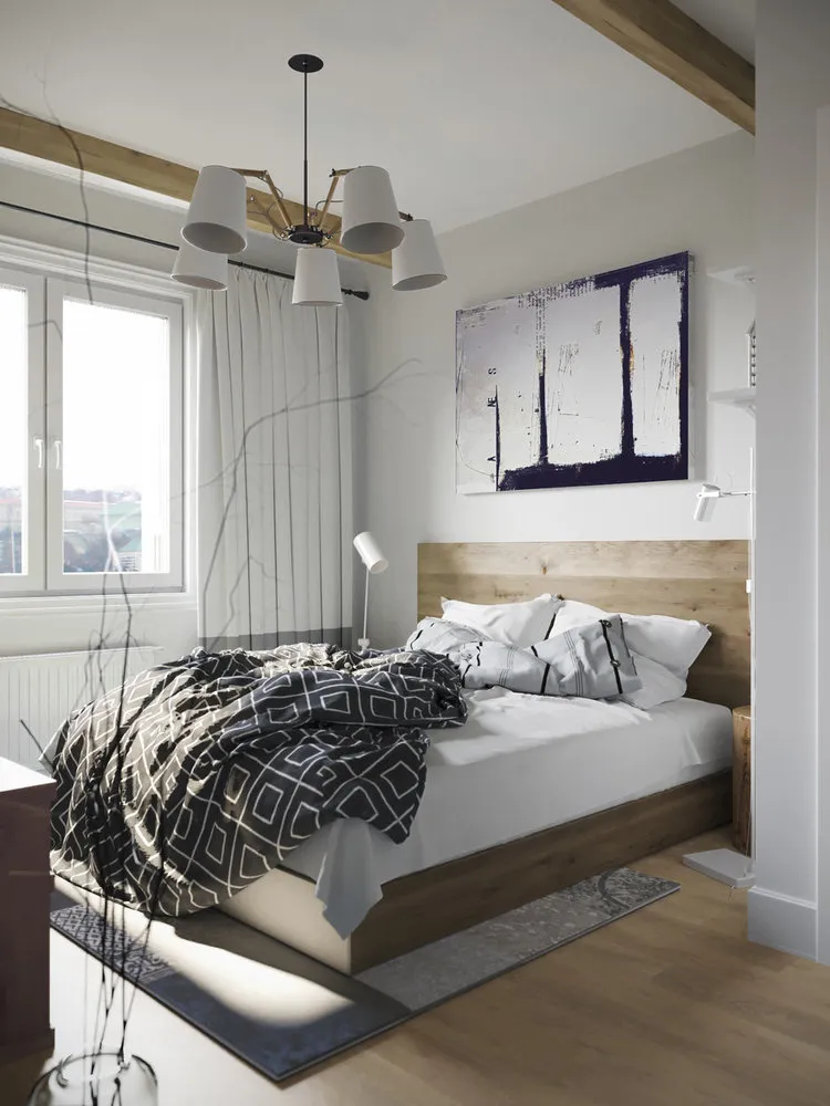 照片:北欧风格卧室,技巧-我们网站上的照片
