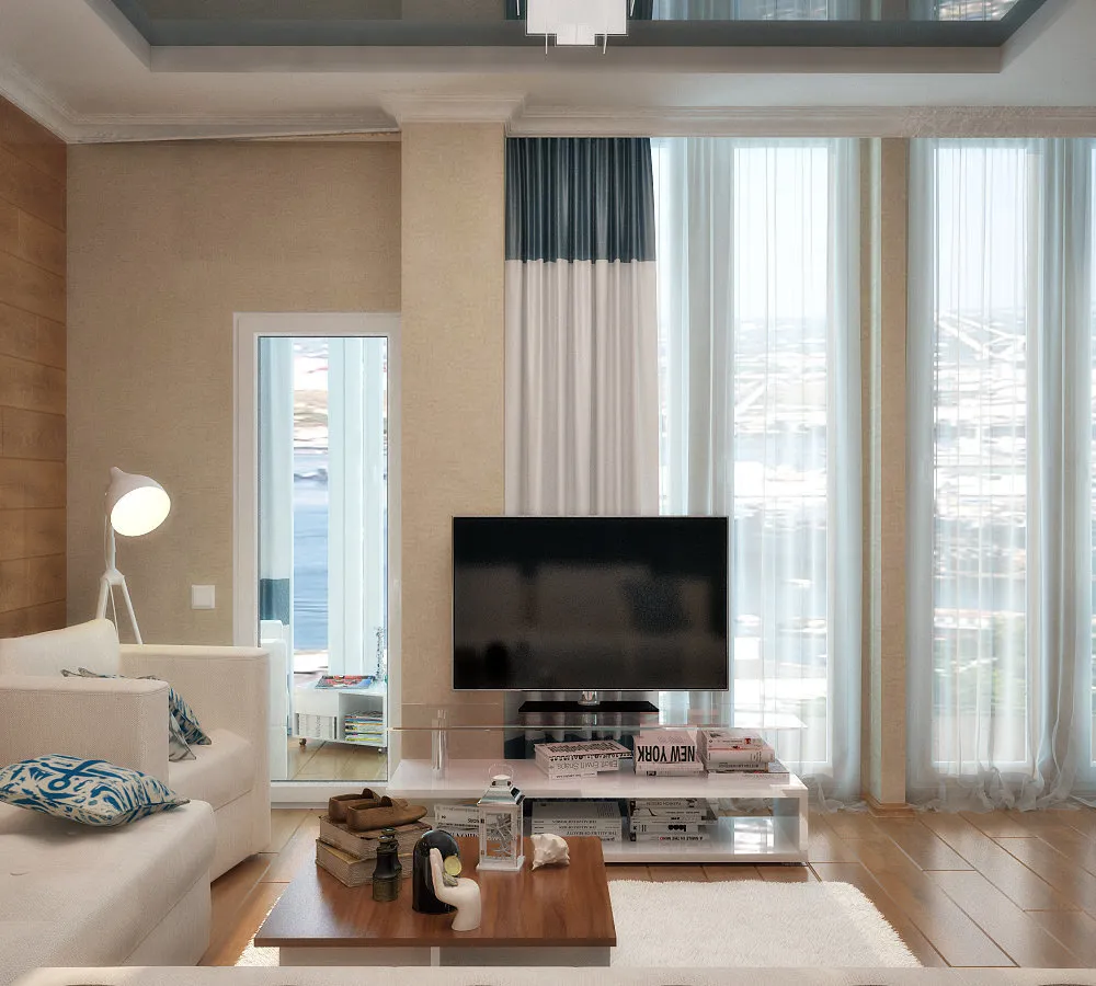 照片:现代风格客厅,技巧——我们网站上的照片