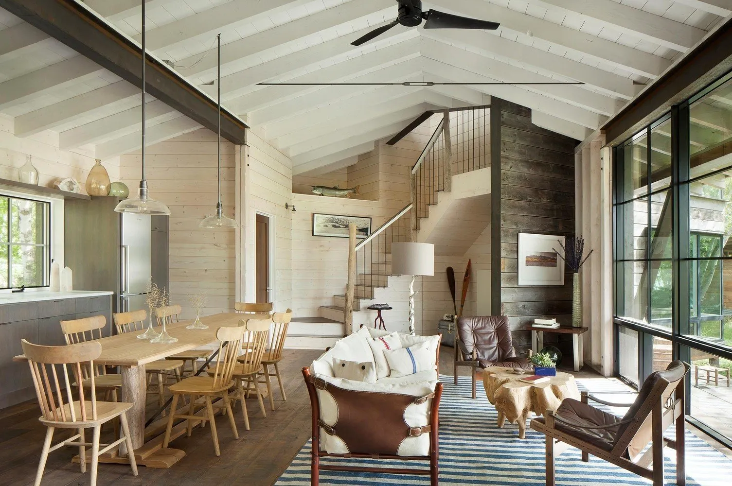 Photo: Eco Living Room, Interior Decoration, House, USA, Cottage, Brown – photo on our website