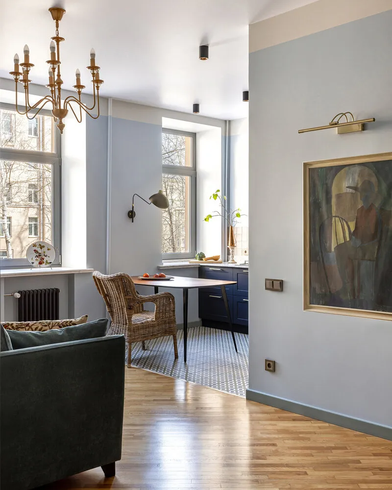 Foto: Küche und Essbereich im Stil Klassisch, Modern, Eclecticismus, Vintage, Wohnung, Tipps, Moskau, Stalin, 3 Zimmer, Über 90 Quadratmeter, Natalia Wasiljewa – Foto auf unserer Website