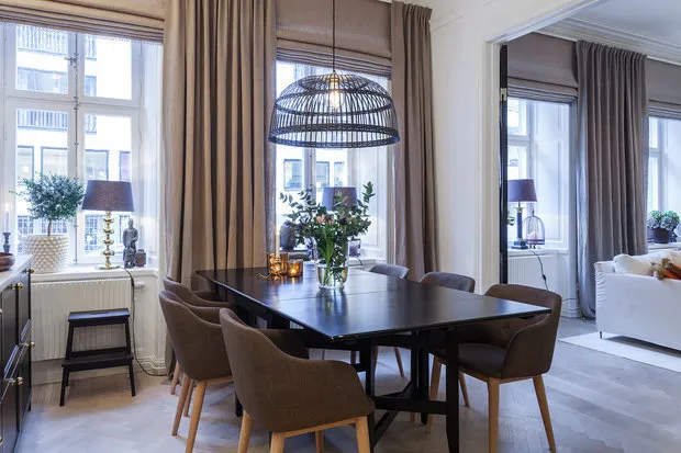 Photo: Kitchen and Dining Room in Scandinavian Style, Interior Decoration – Photo on Our Site