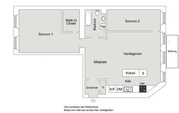照片：北欧风格平面图，室内装饰，公寓，瑞典，装饰，家具和灯光，斯德哥尔摩，灰色，北欧风格室内设计，3个房间，60-90平方米，单色内饰 – 我们网站上的照片