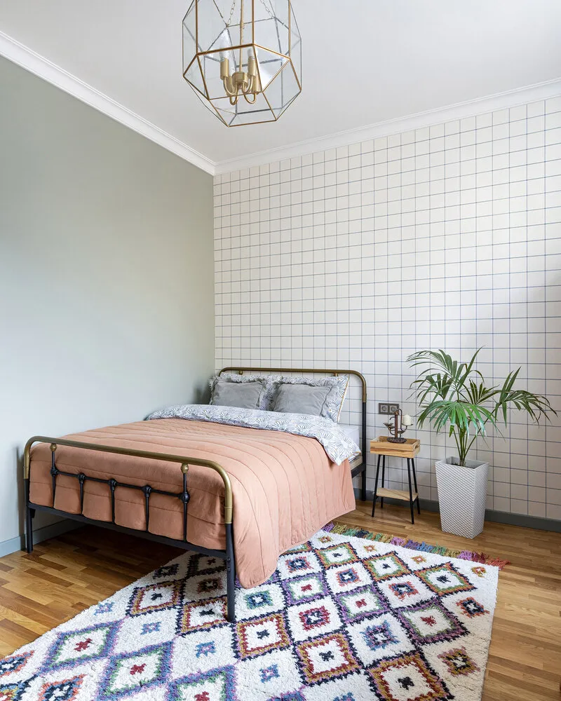 Foto: Schlafzimmer im Stil Skandinavisch, Modern, Vintage, Wohnung, Tipps, Moskau, Stalin, 3 Zimmer, Über 90 Quadratmeter, Natalia Wasiljewa – Foto auf unserer Website