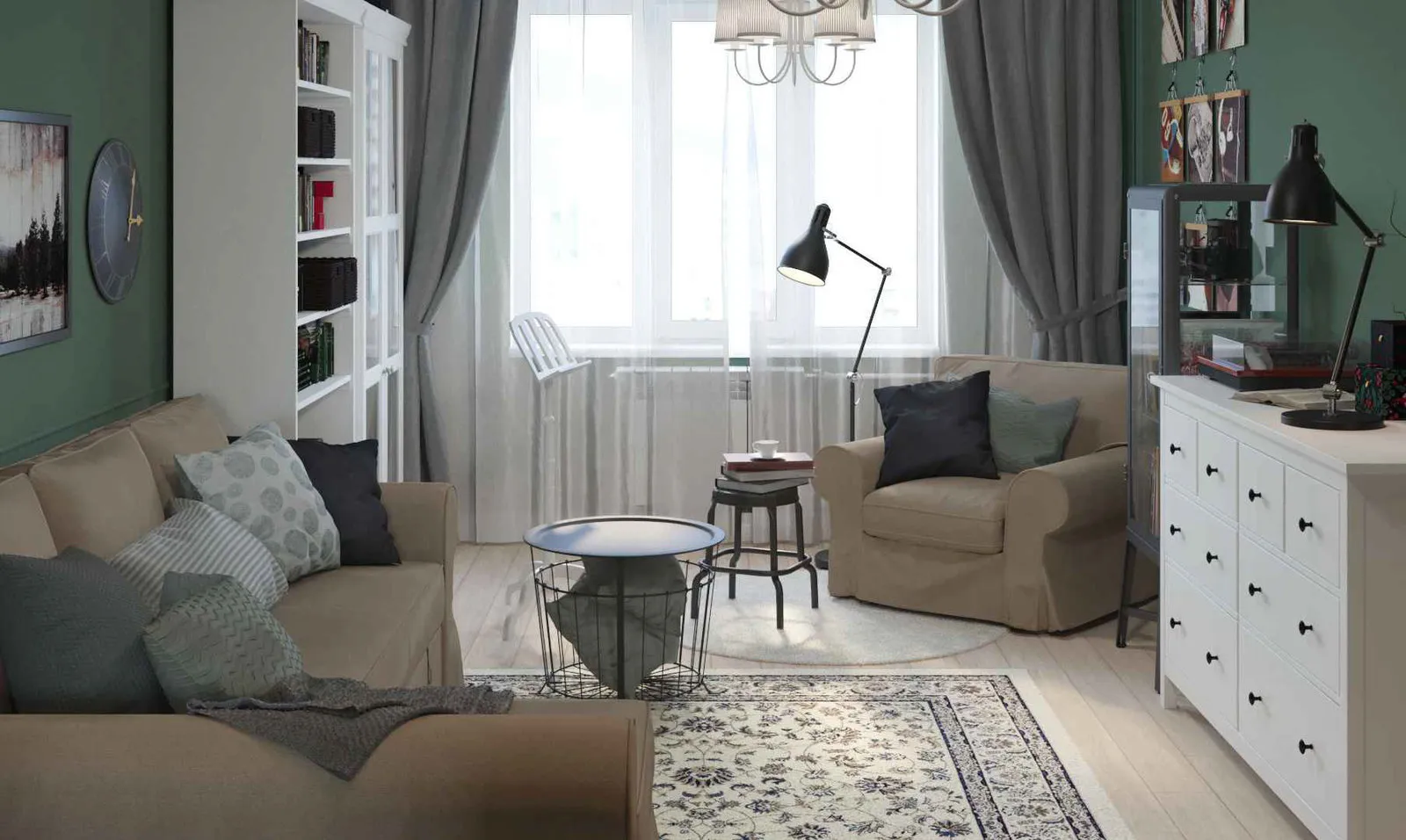 照片：斯堪的纳维亚风格客厅，技巧，KOPÉ，米拉·科爾帕科娃，宜家，KOPÉ-85 – 我们网站上的照片