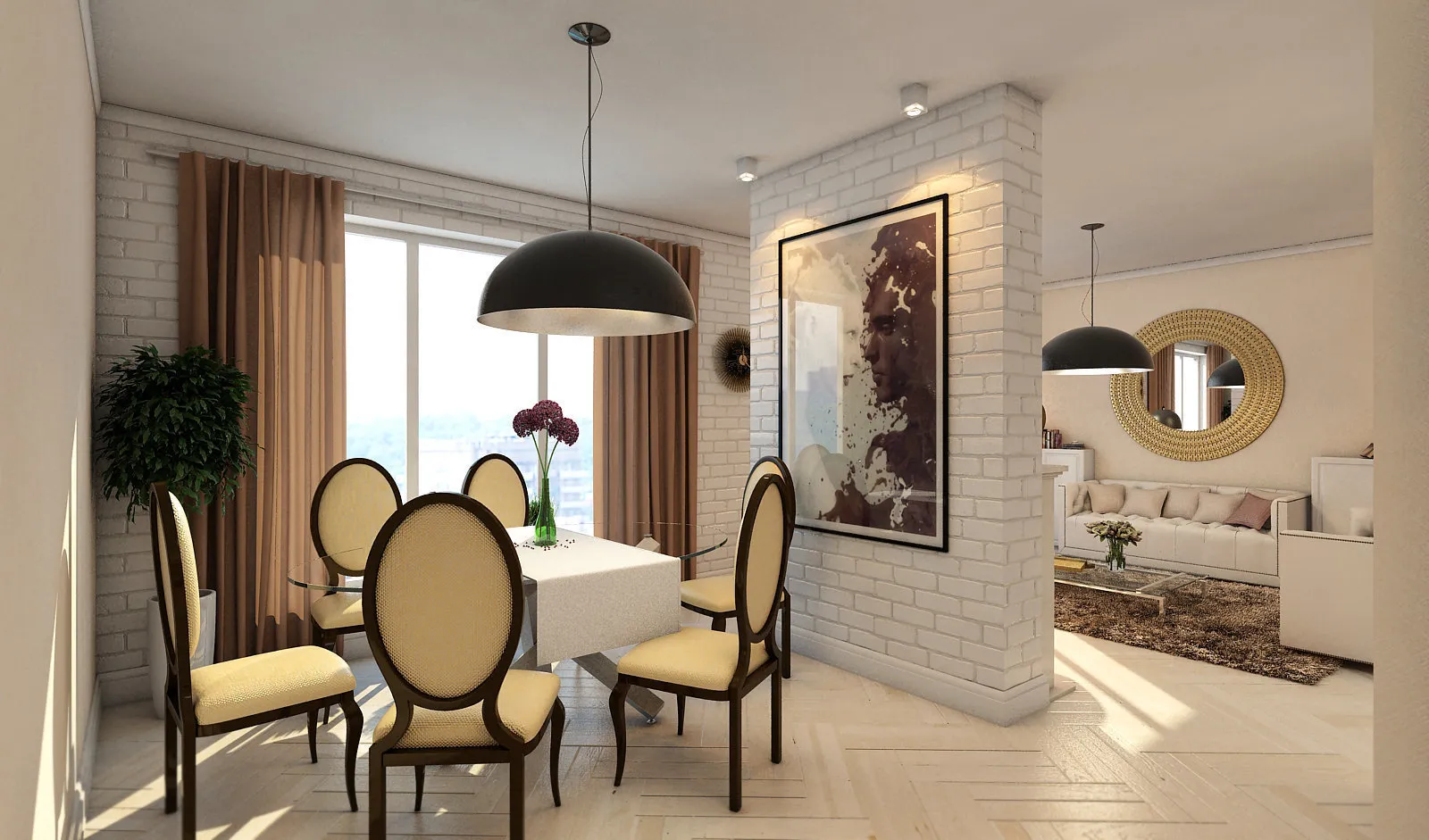 照片:现代风格,厨房和餐厅,客厅,提示 – 我们网站上的照片