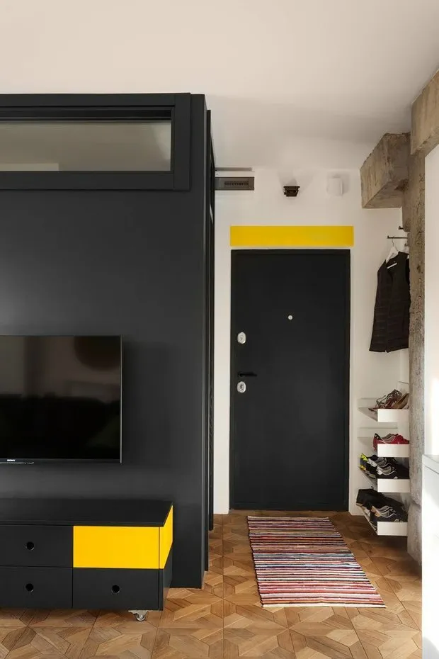 Foto: Entrada en estilo Loft, Escandinavo, Replanificación, Krushchevka – foto en nuestro sitio web