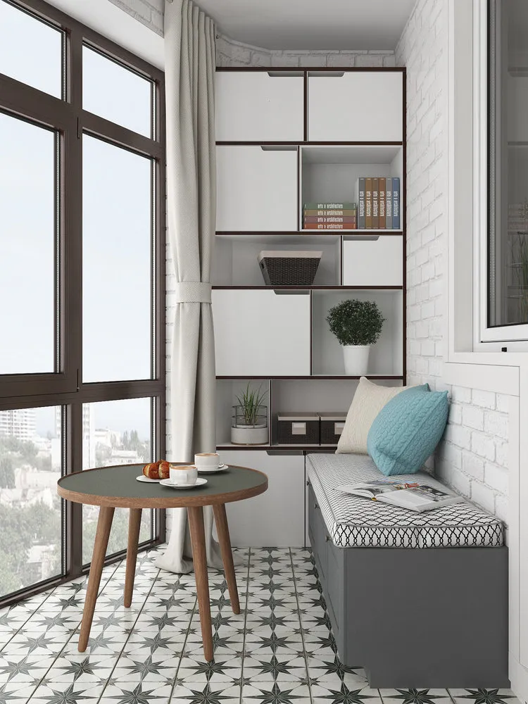 Foto: Balcón con estilo moderno, Apartamento compacto, Consejos, Kronospan – fotos en nuestro sitio web