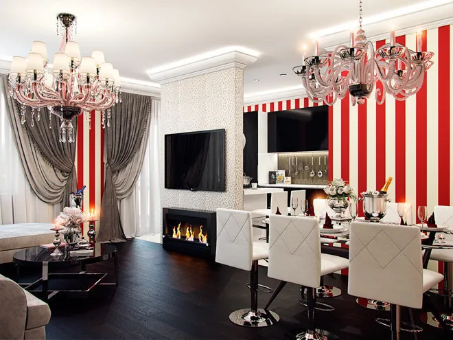 照片:现代风格,厨房和餐厅,客厅,提示 – 我们网站上的照片