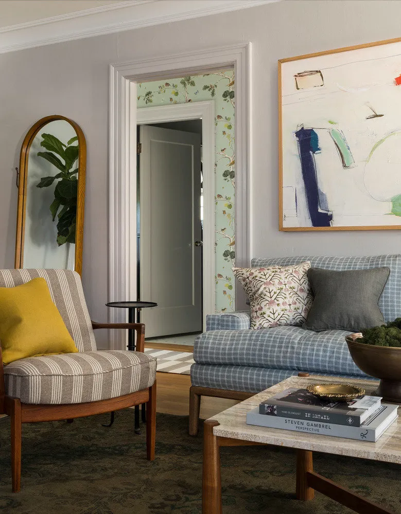 照片:现代风格客厅,经典,折中主义,室内装饰,房屋,美国,蓝色,现代经典风格室内,儿童房中的折中主义,西雅图——我们网站上的照片