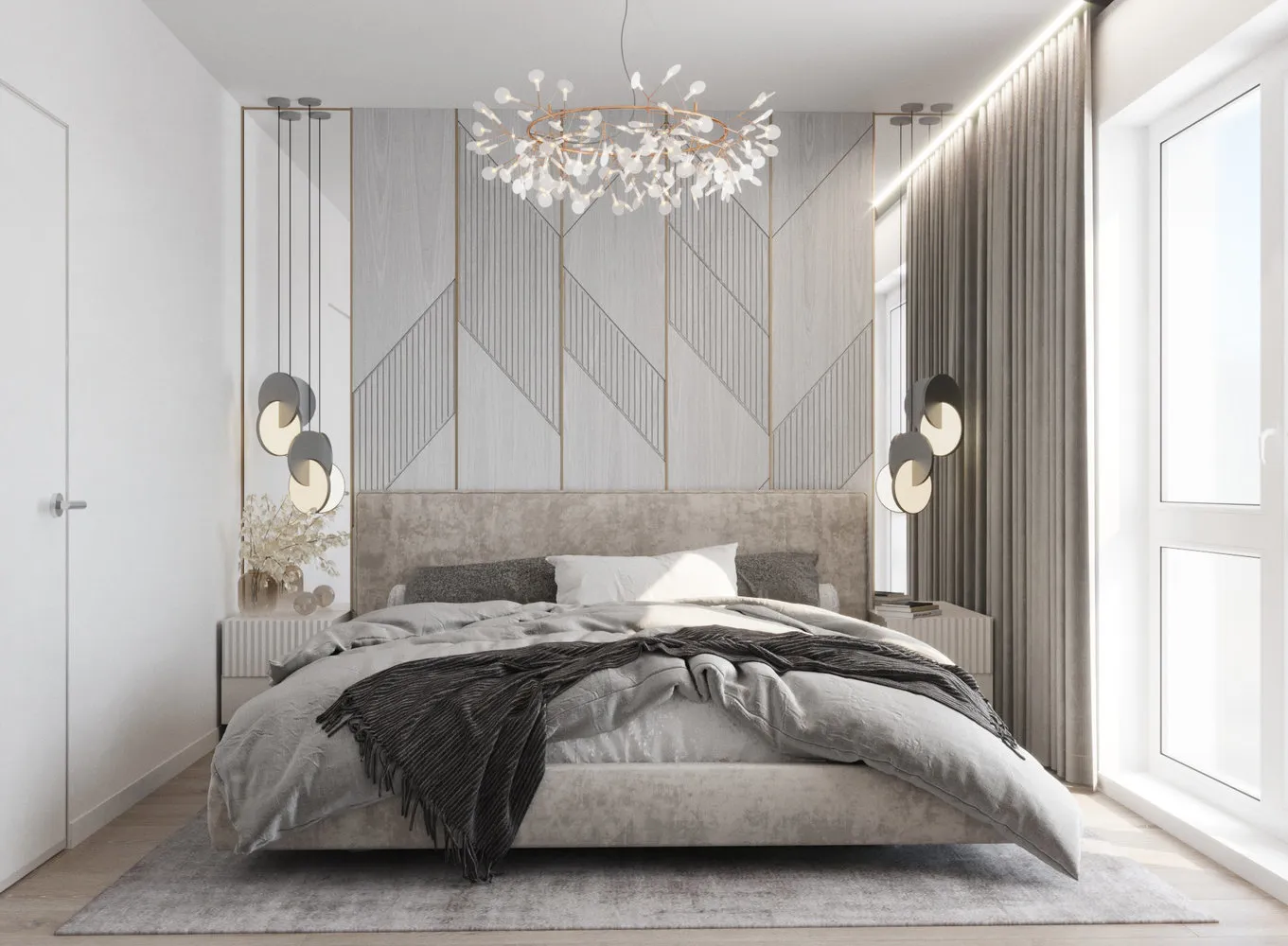 Фотографія:  в стилі , Спальня, Гид, спальня з гардеробом, як оформити робоче місце в спальні, стиральна машина в спальні – фото на нашому сайті