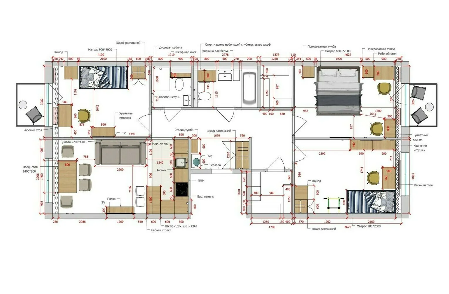 Plano de colocación del mobiliario