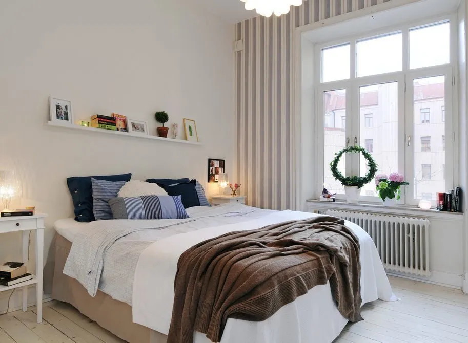 Photo: 北欧风格卧室,室内装饰,技巧,小卧室设计妙招,紧凑生活创意,小卧室 – 我们网站上的照片