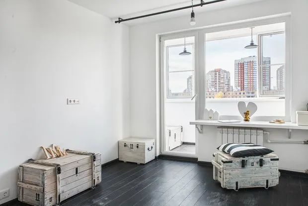 Foto: dúplex escandinavo, apartamento pequeño - fotos en nuestro sitio web