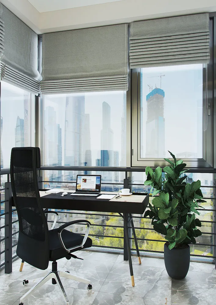 Foto: Arbeitszimmer im modernen Stil, Wohnung, Umplanung, 2 Zimmer, 40-60 m², Natalia Mukaśyan – Foto auf unserer Website