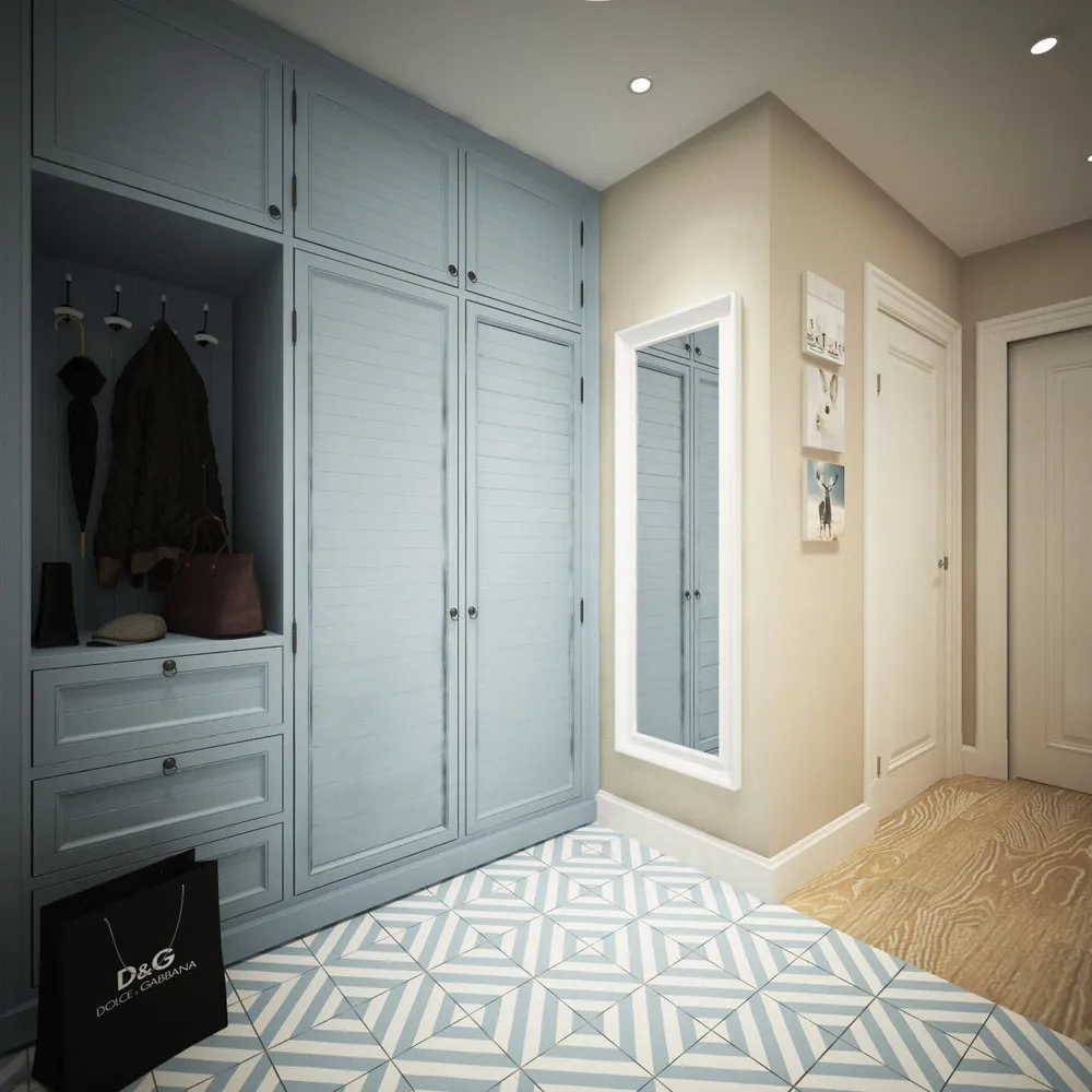 Zdjęcie: Przestrzeń przy wejściu w stylu Prowans i Kántry, Mieszkanie, Przebudowa, Województwo moskiewskie, Balaшихa, Dom monolitowy, El Trento Design & Interior, 2 pokoje, 40-60 metrów – zdjęcie na naszej stronie