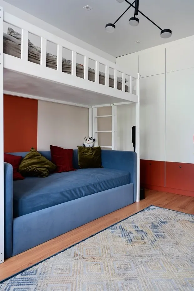 Foto: Habitación infantil en estilo Moderno, Apartamento, Proyecto de la Semana, Nizhni Nóvgorod, 3 habitaciones, Más de 90 metros, Elena Prokofieva – foto en nuestro sitio web