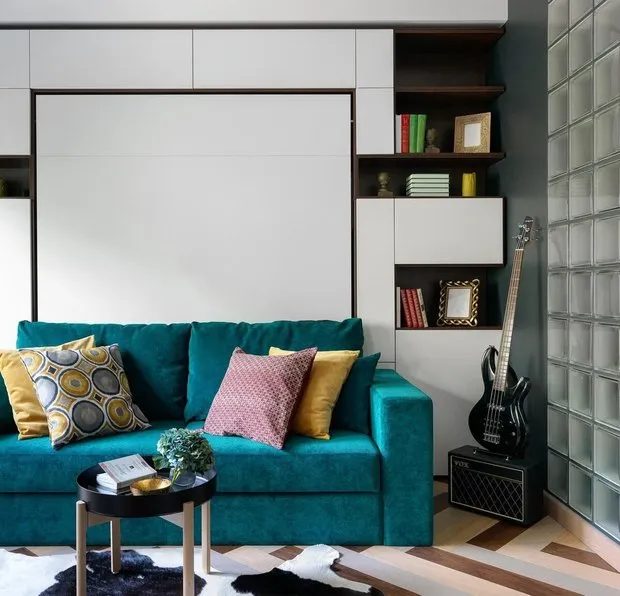 Foto: Sala de estar en estilo Moderno, Apartamento pequeño – foto en nuestro sitio web