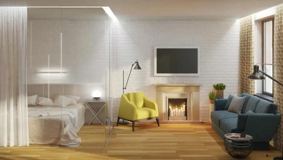 照片：现代北欧风格客厅，室内装饰，技巧，Leroy Merlin – 我们网站上的照片