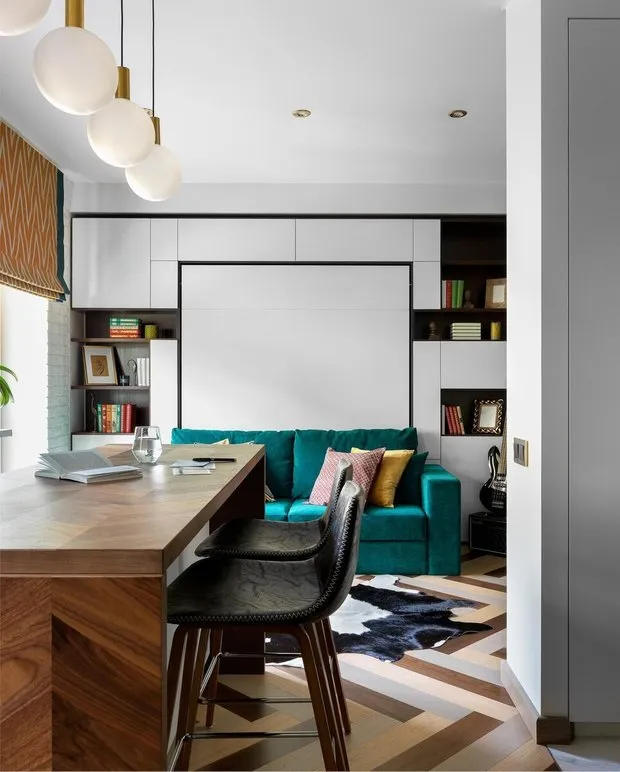 Foto: Cocina y comedor en estilo Moderno, Apartamento pequeño – foto en nuestro sitio web