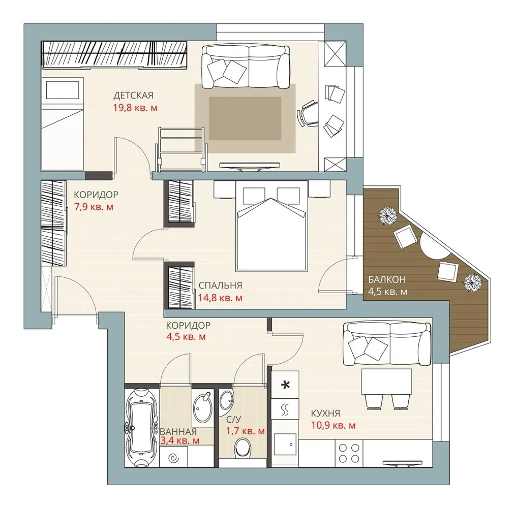 照片：风格布局，装修，阿纳斯塔西娅·基谢列娃，马克西姆·朱拉耶夫，PD-4，I-155，P44t – 照片见我们网站