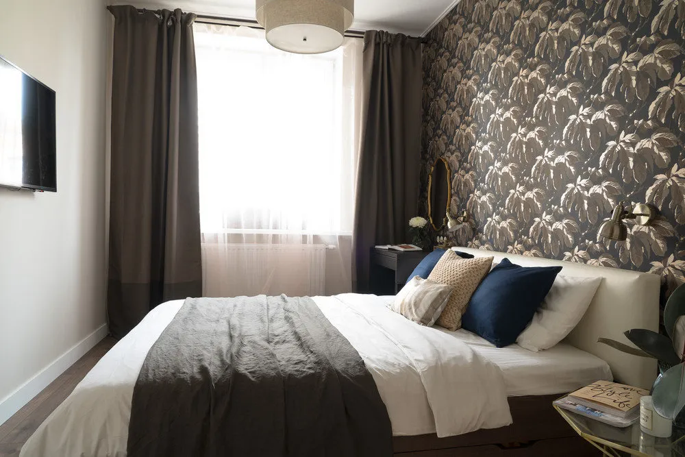 照片：现代风格卧室，公寓，翻新，圣彼得堡，斯韦特兰娜·加夫里洛娃，整体建筑，3 室，60-90 平方米 – 照片在我们网站上