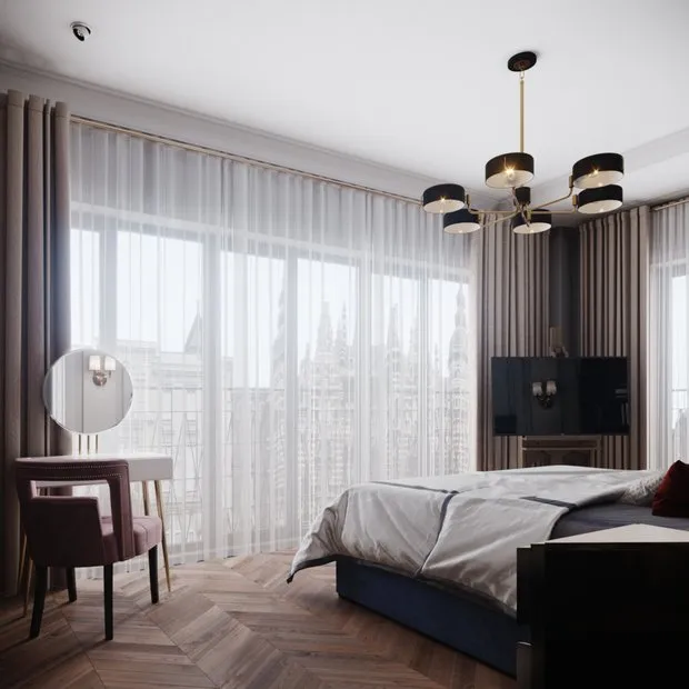 现代风格卧室照片：指南，Marina Sarkisyan，Geometrium，Julia Chernova，Olga Berkova，Margarita Rasskazova，Natalia Solo，Marina Novikova，TB Design，Alexandra Dashkevich，Katerina Kuznetsova - 我们网站上的照片