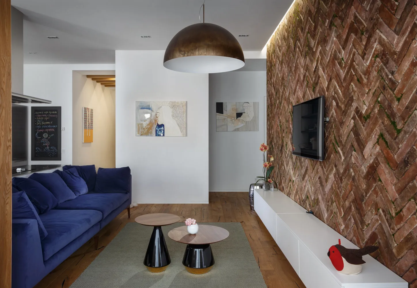 Photo : Salle de séjour en style moderne, Conseils – photo sur notre site