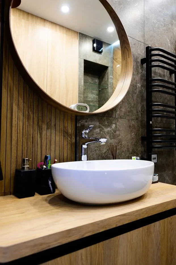 Foto: Baño en estilo Moderno, Apartamento, Proyecto de la Semana, Nizhni Nóvgorod, 3 habitaciones, Más de 90 metros, Elena Prokofieva – foto en nuestro sitio web