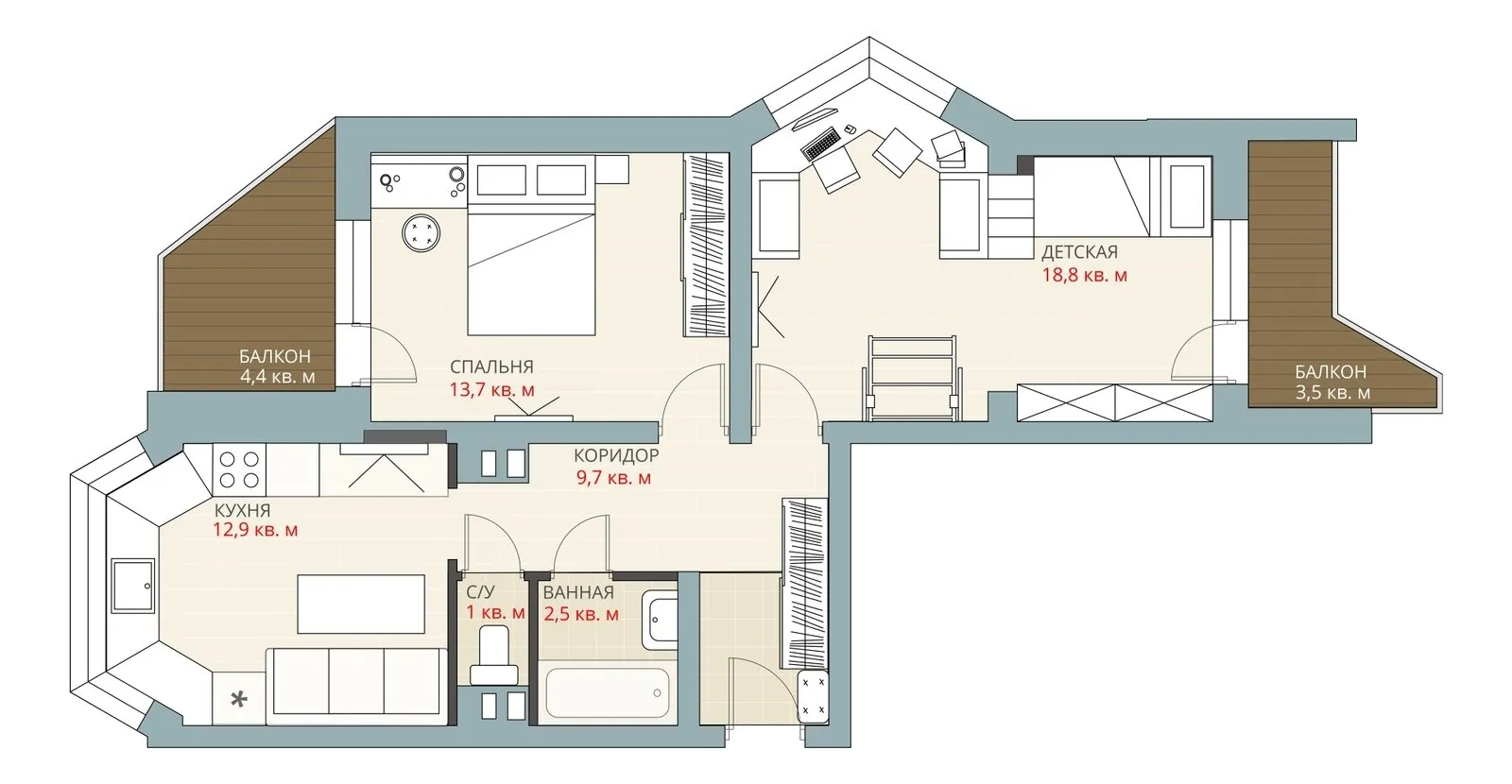 照片：风格布局，装修，阿纳斯塔西娅·基谢列娃，马克西姆·朱拉耶夫，PD-4，I-155，P44t – 照片见我们网站