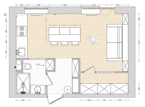 Foto: Planos en estilo , Apartamento pequeño – foto en nuestro sitio web