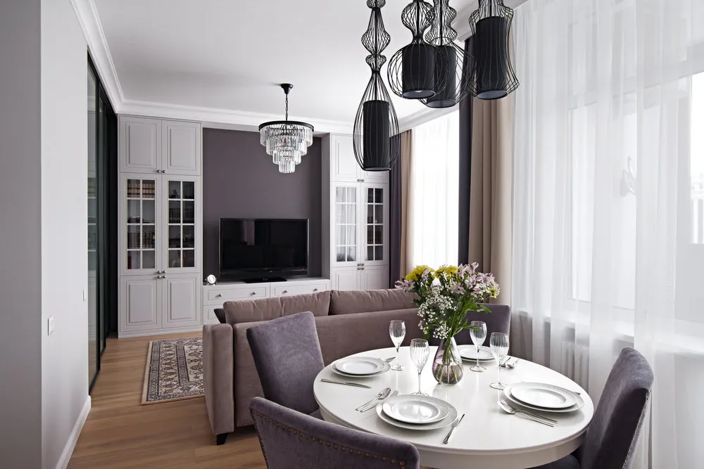 照片:经典现代风格厨房与餐厅,公寓,改造,圣彼得堡,丹尼尔·谢潘诺维奇,安娜·谢潘诺维奇,Cubiq Studio,40-60 平方米 – 照片在我们的网站上