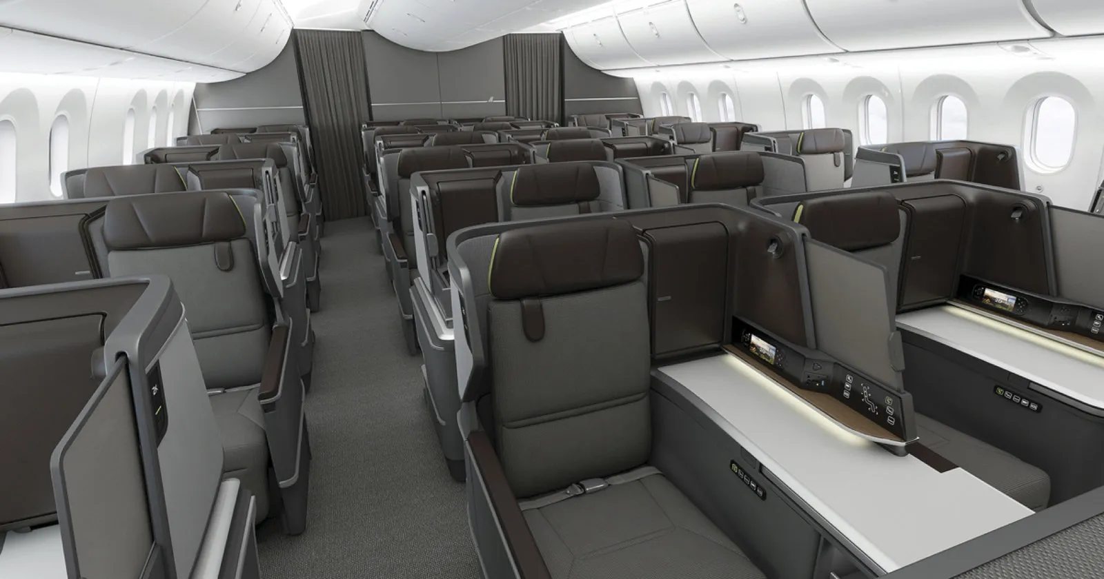 宝马设计工作室为中华航空台湾飞机设计的商务舱