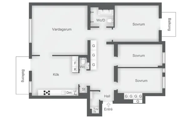 Photo: Floor Plans in Style , Classic, Modern, Interior Decoration, Apartment, 4 Rooms and More, Over 90 Square Meters – Photo on Our Website