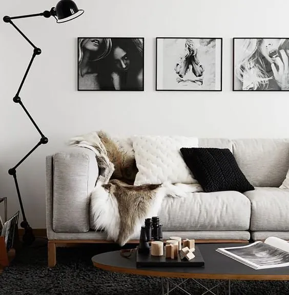 图片:北欧风格客厅,技巧 – 我们网站上的照片